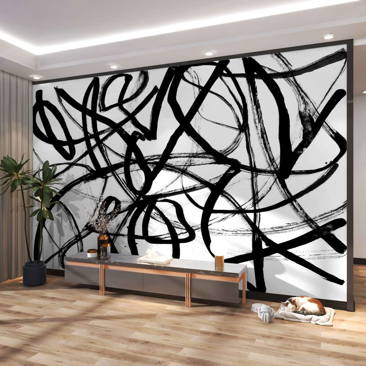 Fototapeta Czarne bazgroły