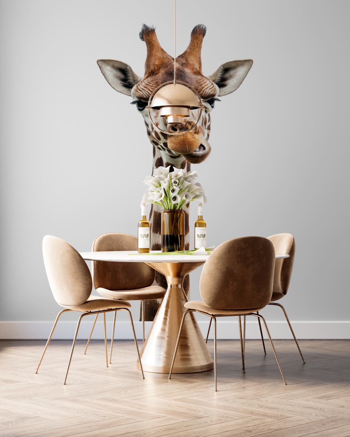 Fototapeta Niezwykły wyraz twarzy żyrafy