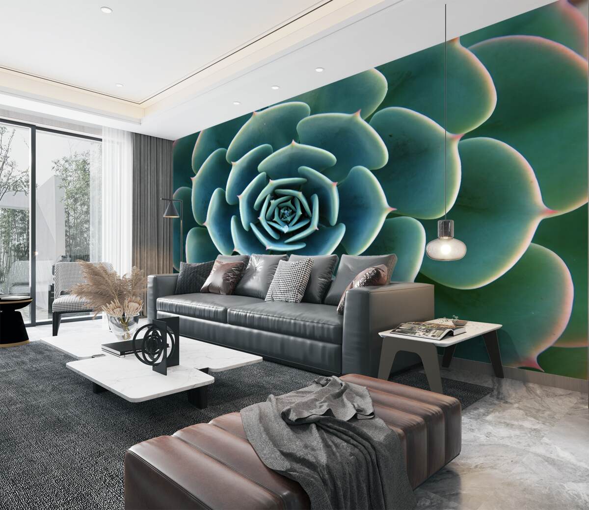 Fototapeta Powiększony obraz sukulentu