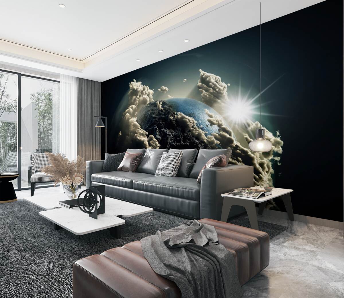 Fototapeta Chmury przytulają planetę