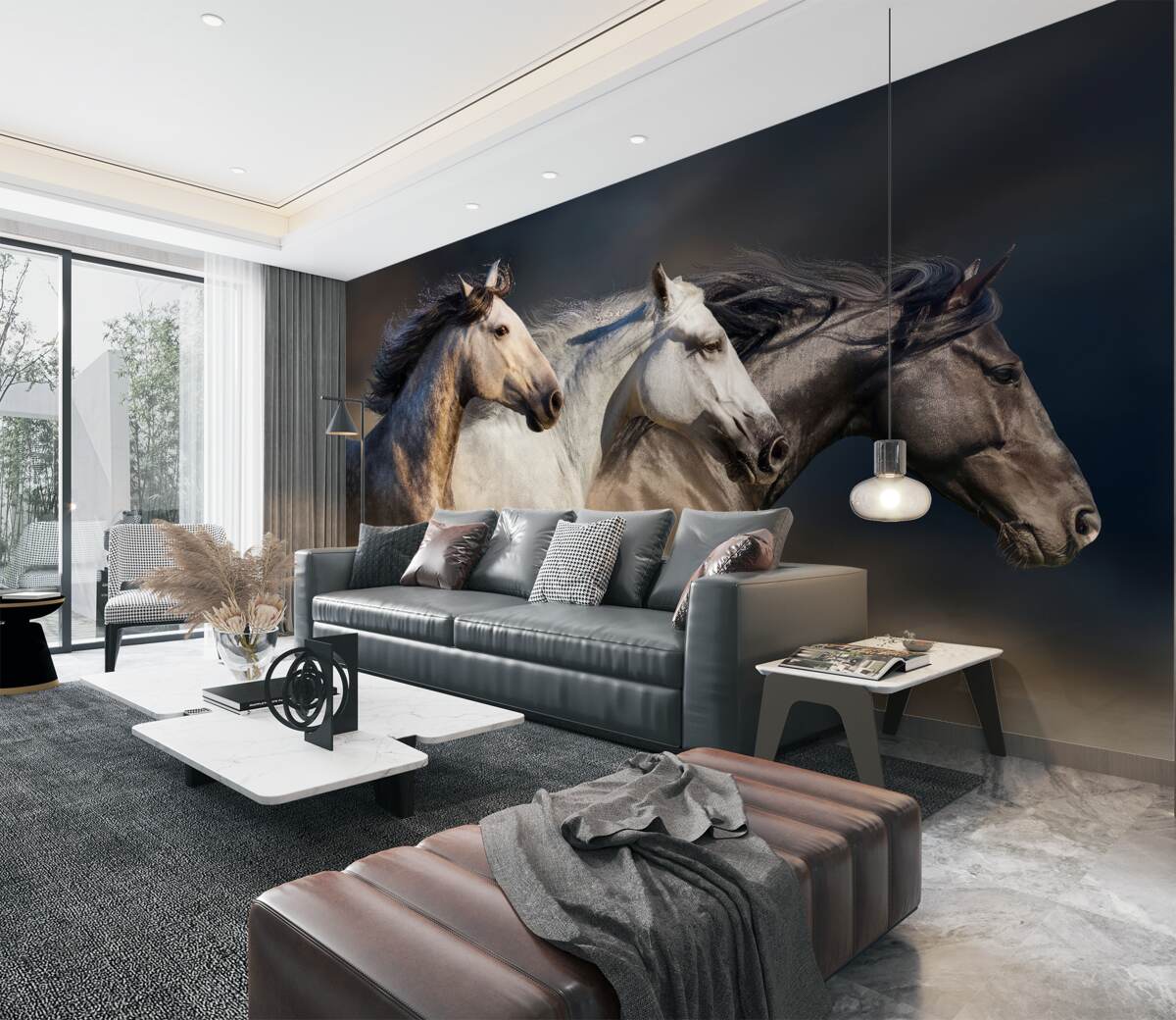 Fototapeta Biegną trzy konie