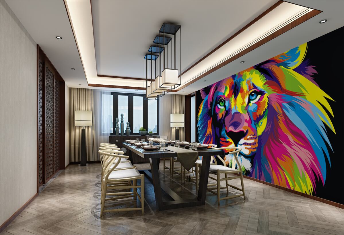 Fototapeta Portret lwa w stylu pop-art