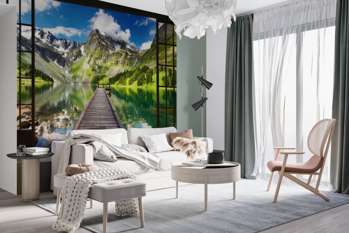 Fototapeta Widok na góry z okna