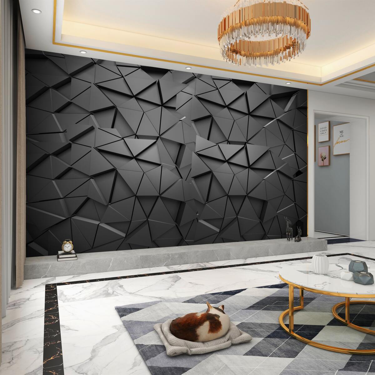 Fototapeta szare figury wolumetryczne