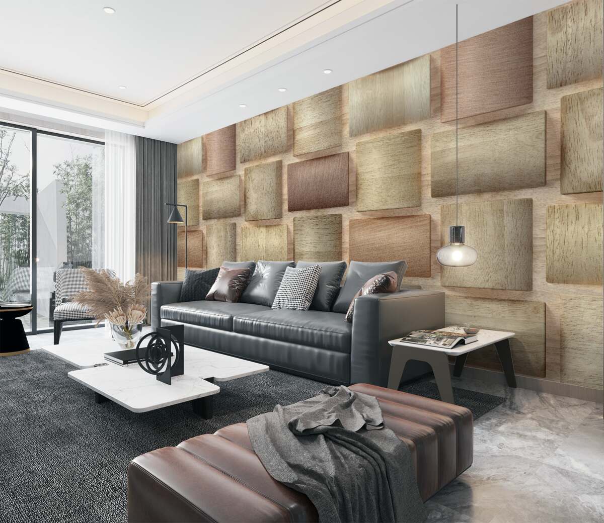 Fototapeta wielokolorowe prostokąty wolumetryczne