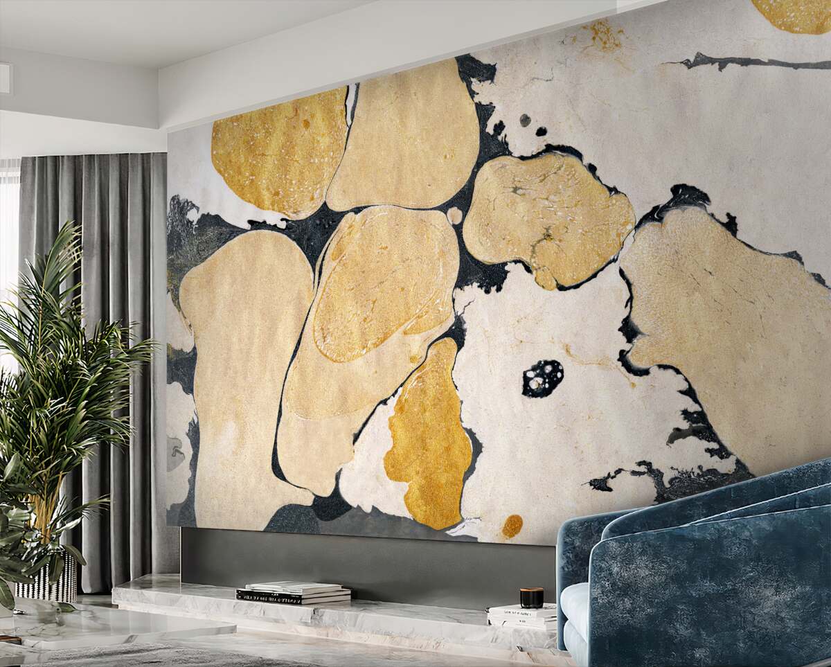 Fototapeta białe, czarne i brązowe plamy