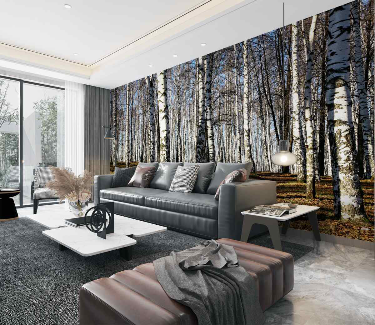 Fototapeta opadłe liście z drzew