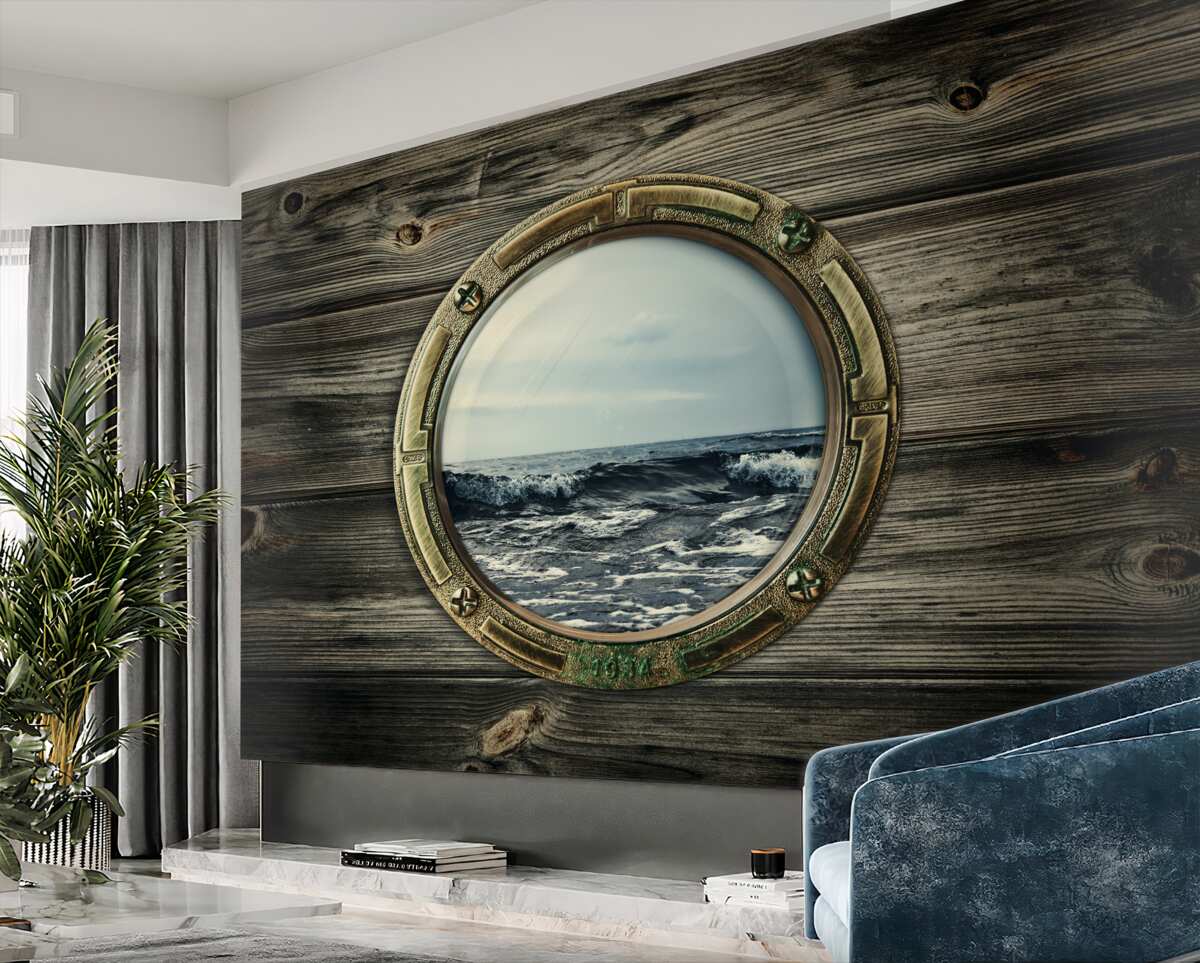 Fototapeta widok na ocean z okna kabiny