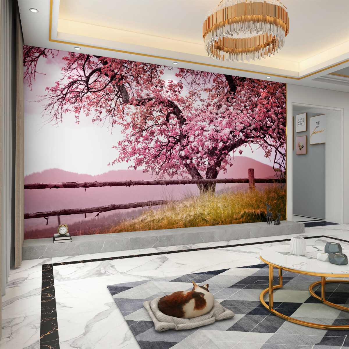 Fototapeta kwitnące drzewo sakura