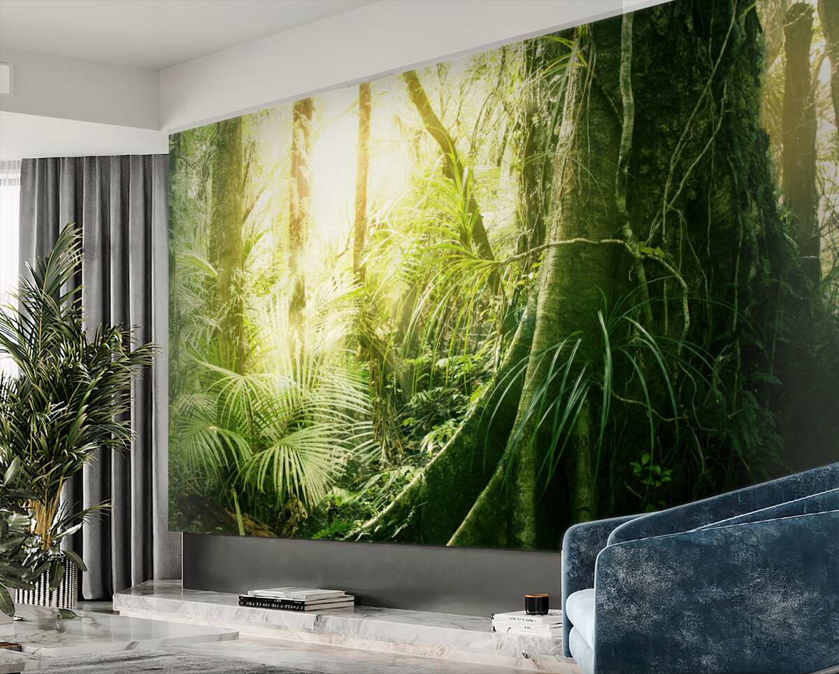 Fototapeta lśniące w fantastycznym lesie