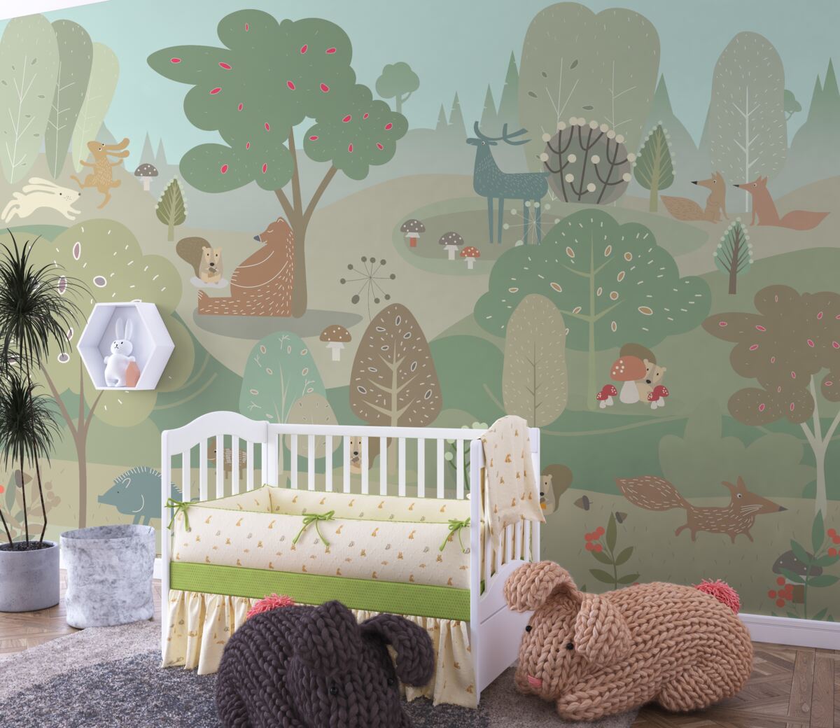 Fototapeta zwierzęta z kreskówek, każdy jest zajęty swoimi sprawami