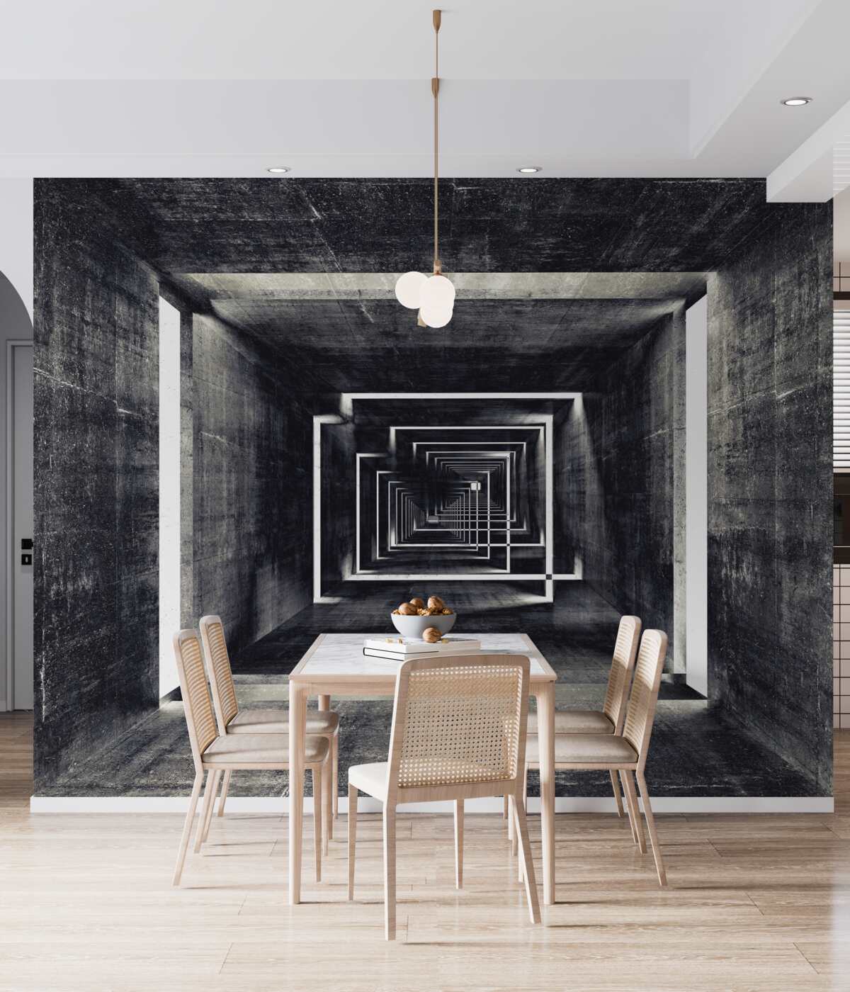 Fototapeta oświetlony tunel wolumetryczny