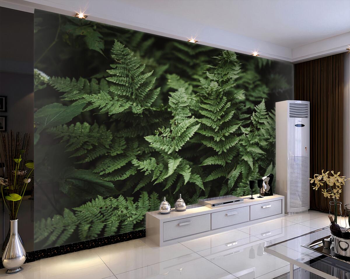Fototapeta grube zielone liście paproci