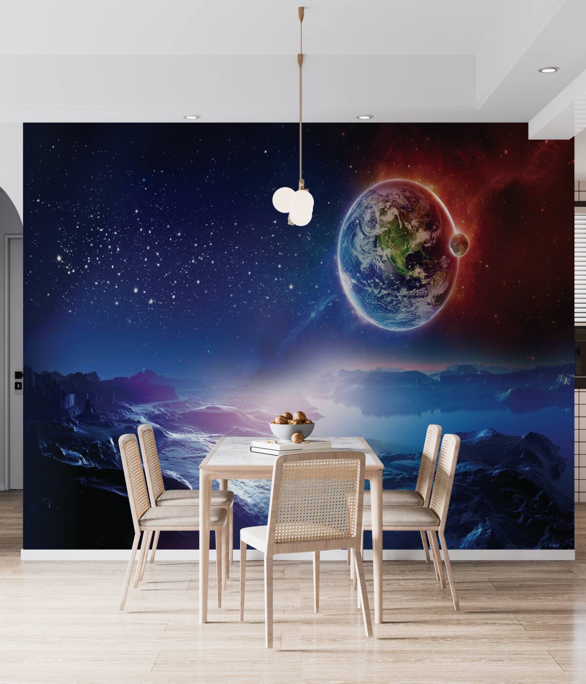 Fototapeta widok Ziemi z innej planety