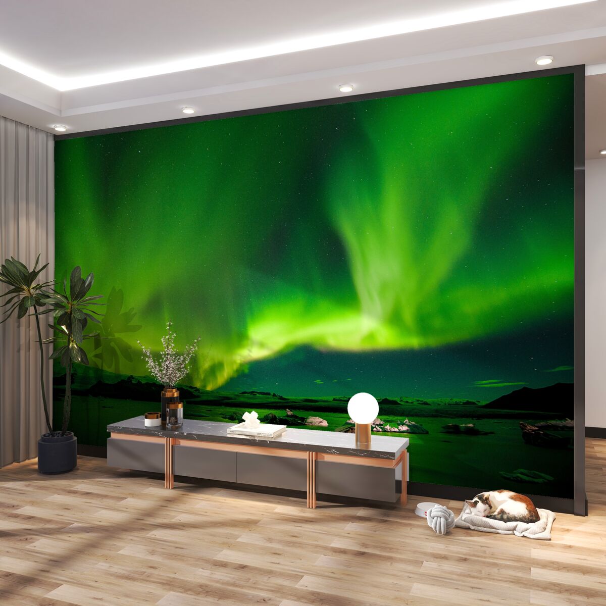 Fototapeta niesamowicie piękna zorza polarna