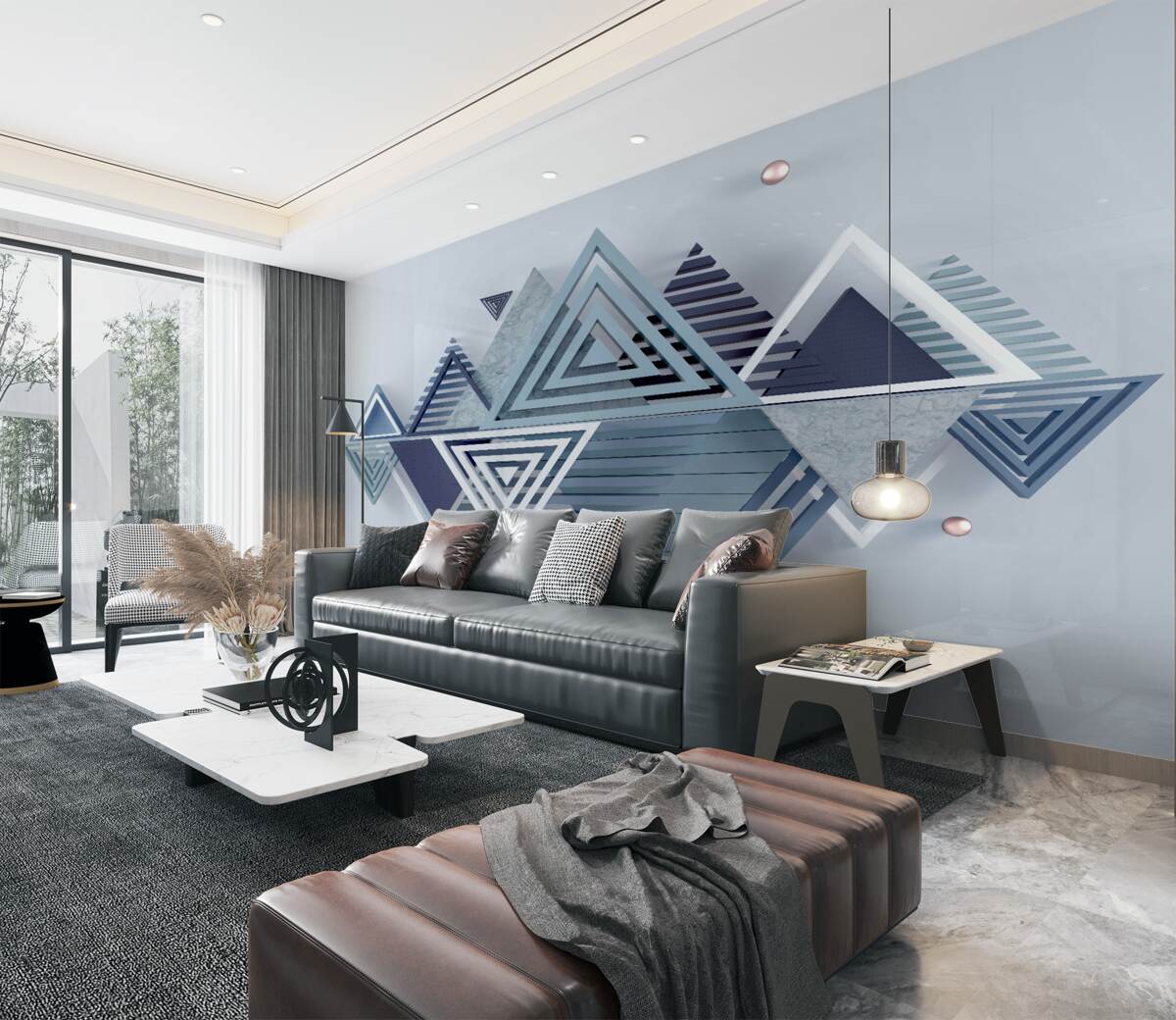 Fototapeta abstrakcyjne kolorowe trójkąty