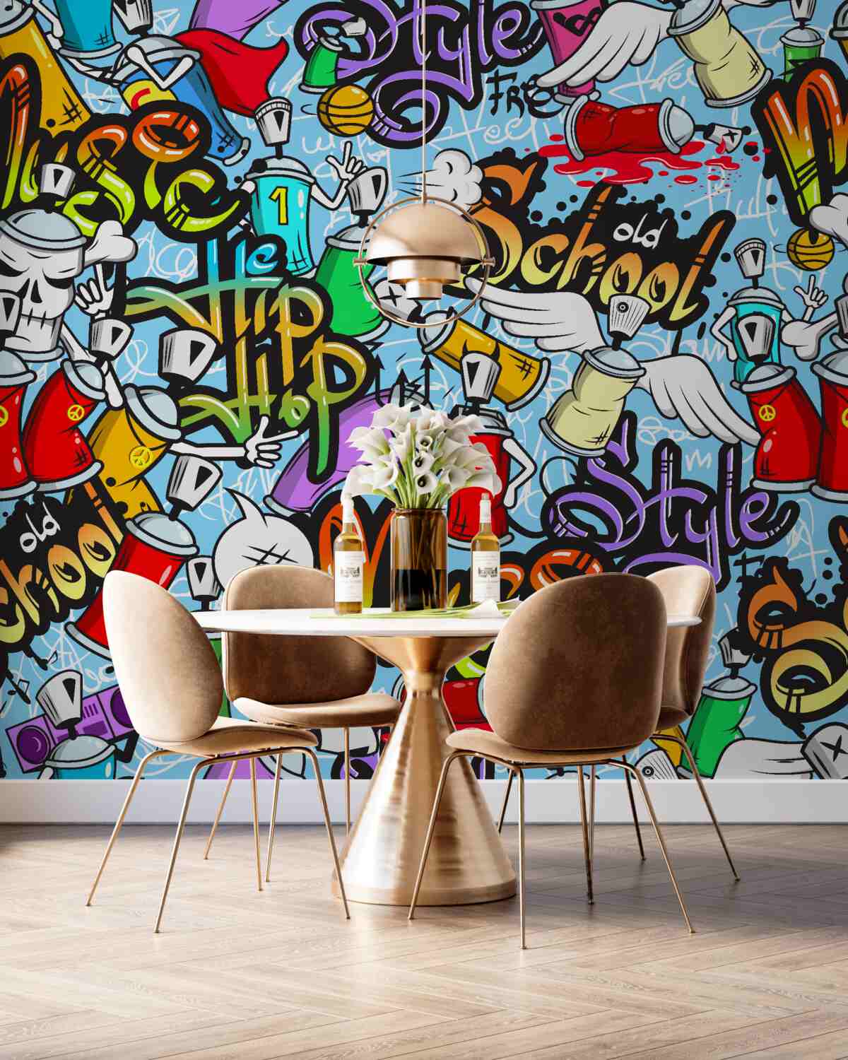 Fototapeta wielokolorowe wszelkiego rodzaju graffiti