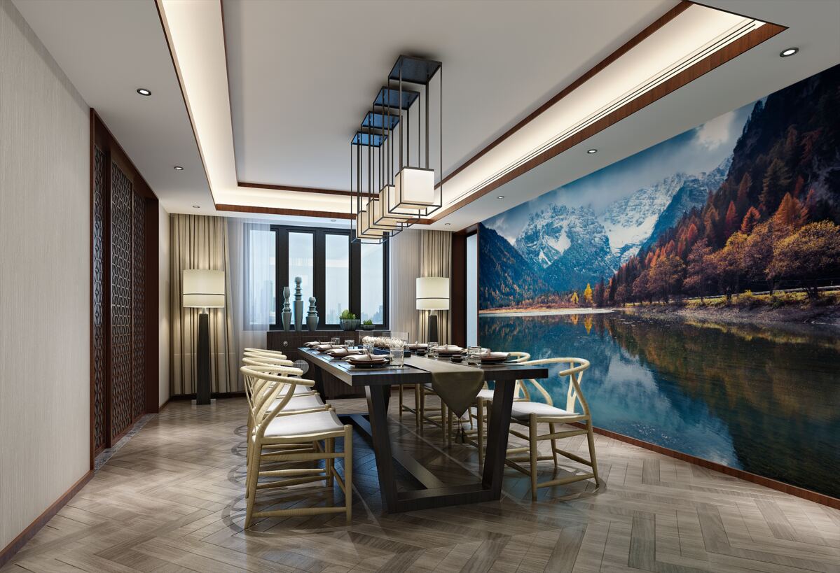 Fototapeta ogromne góry i rzeki