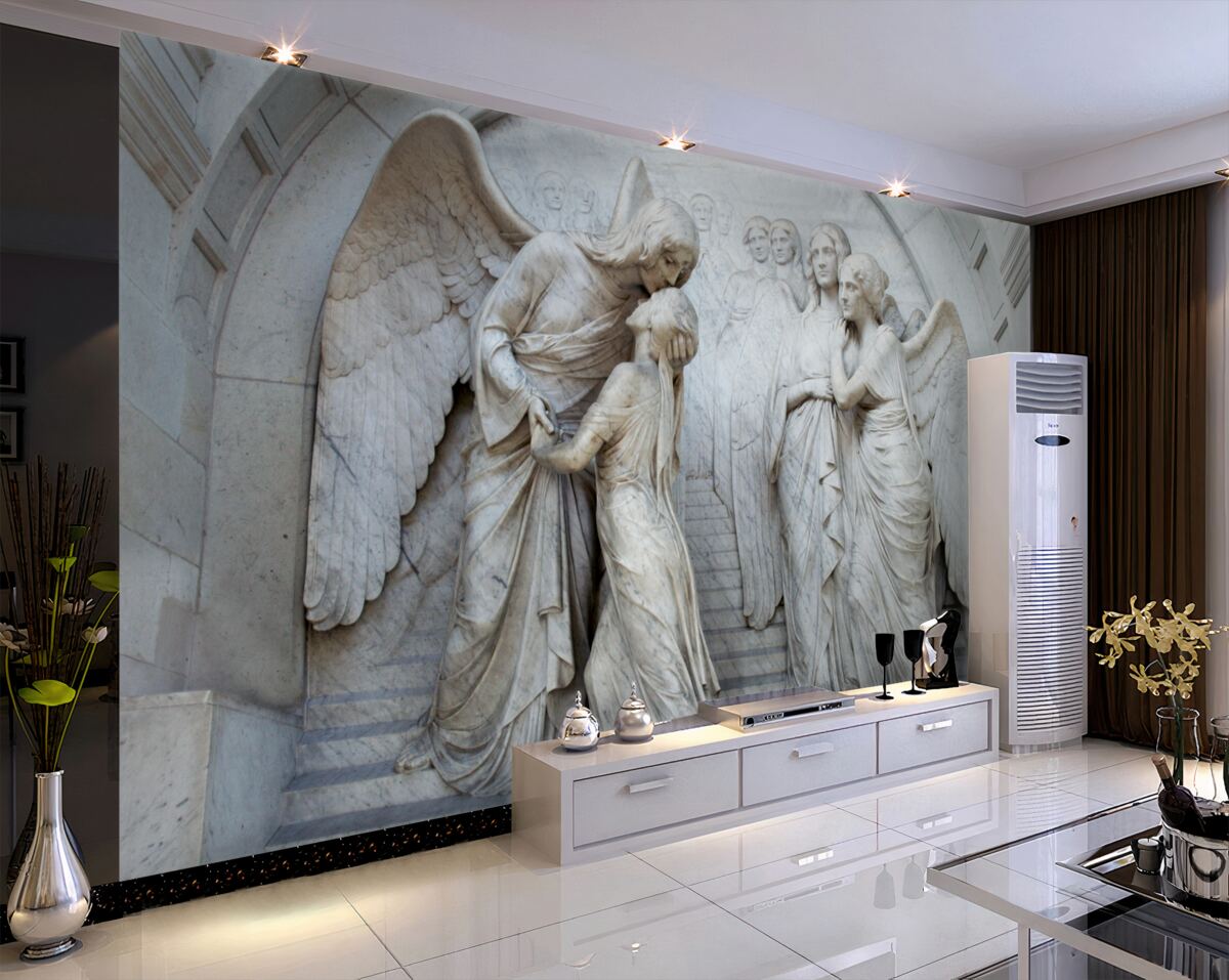 Fototapeta scena rzeźb aniołów