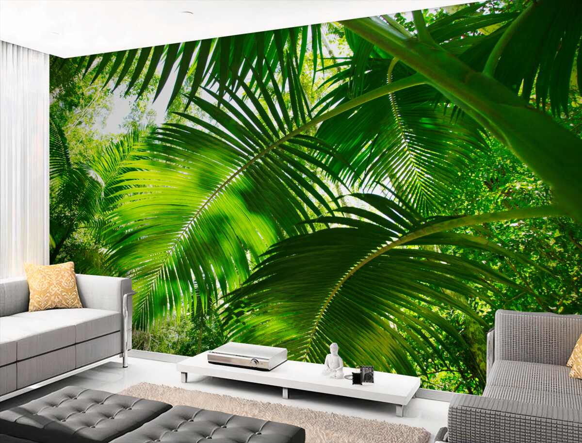 Fototapeta duże zielone liście