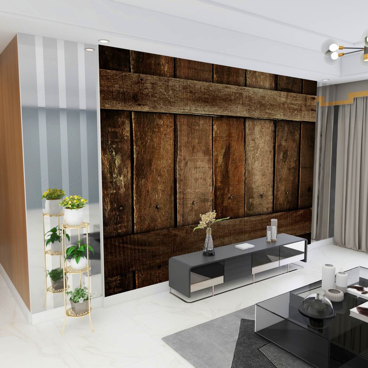 Fototapeta drewniane listwy ogrodzeniowe