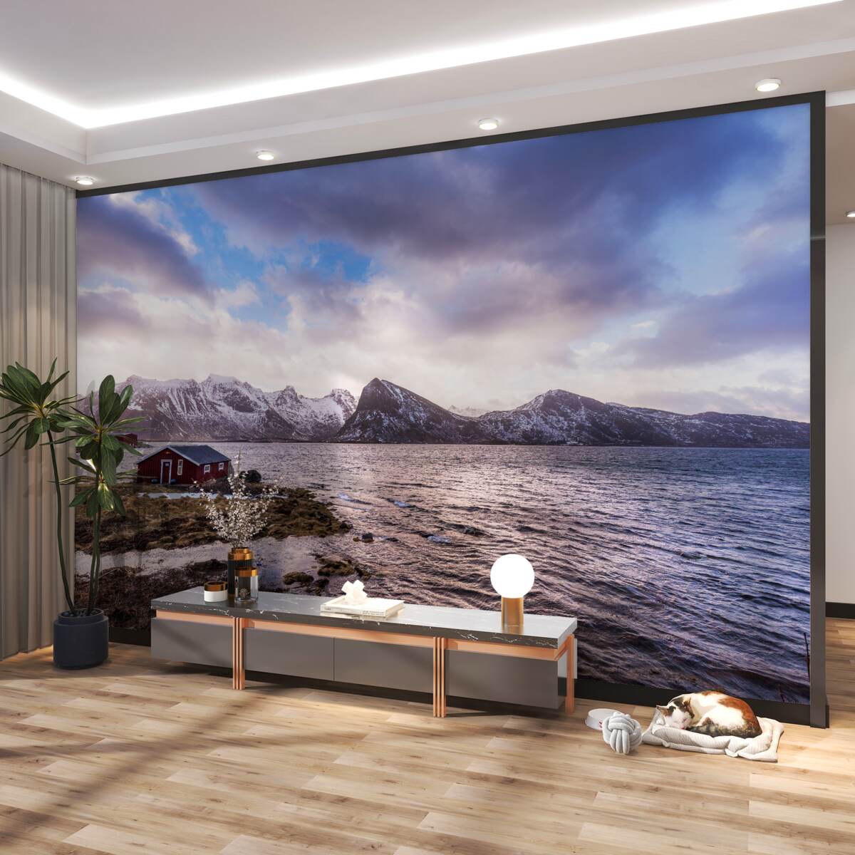 Fototapeta woda i niebo z chmurami