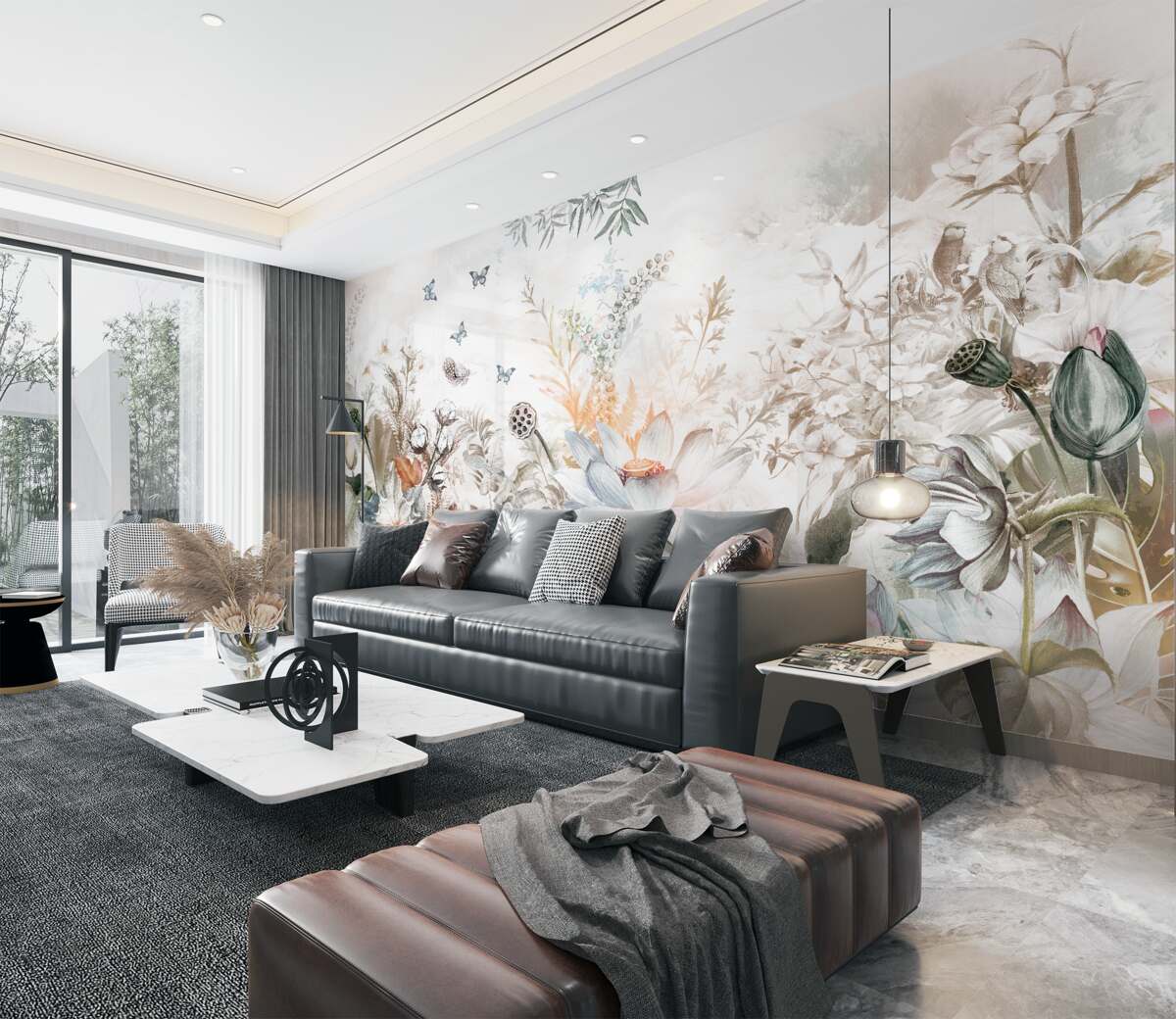 Fototapeta fantastyczne kwiaty i rośliny