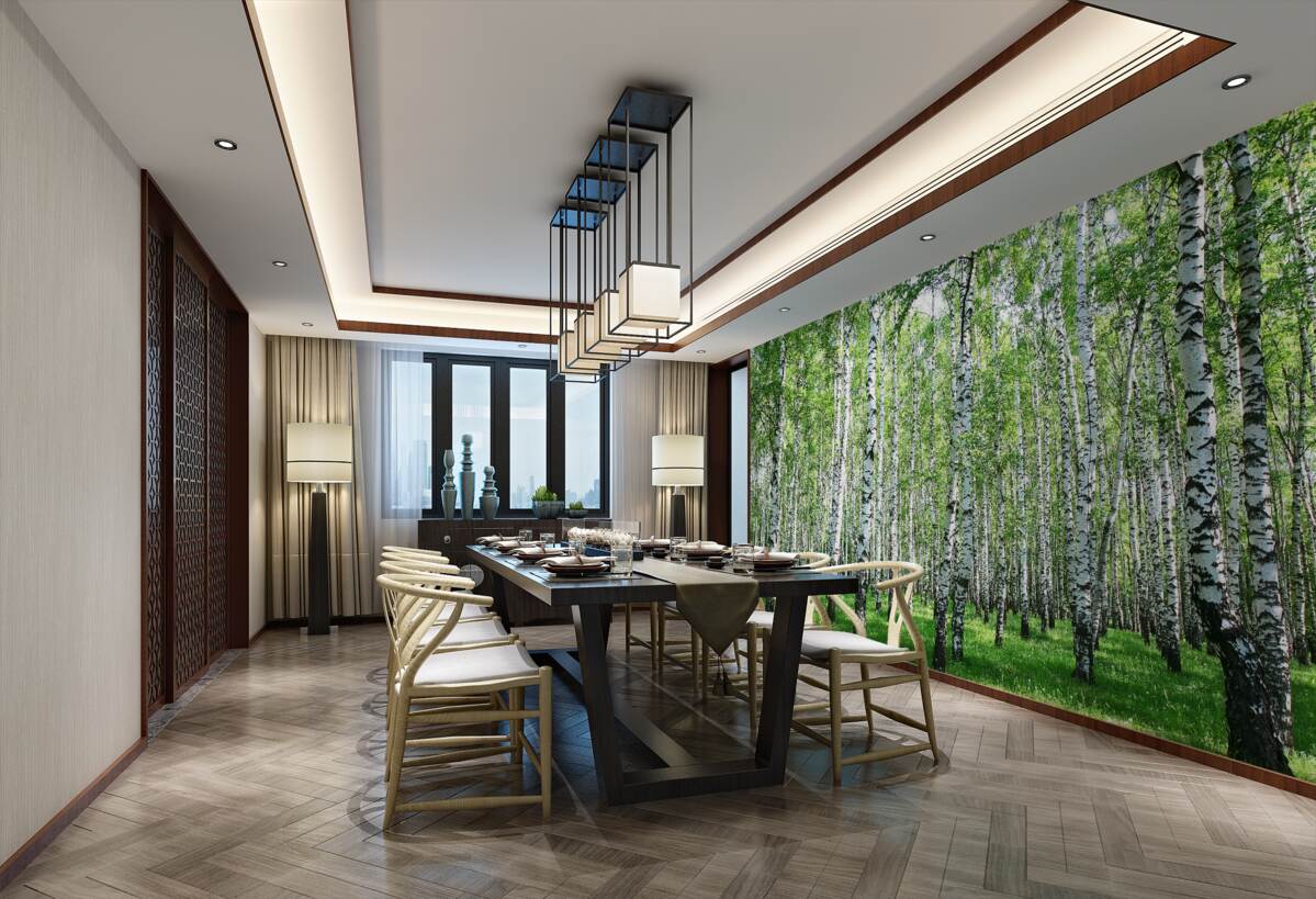 Fototapeta brzozy, które pięknie rosną