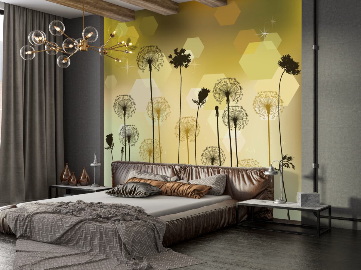 Fototapeta narysowane dziwne rośliny