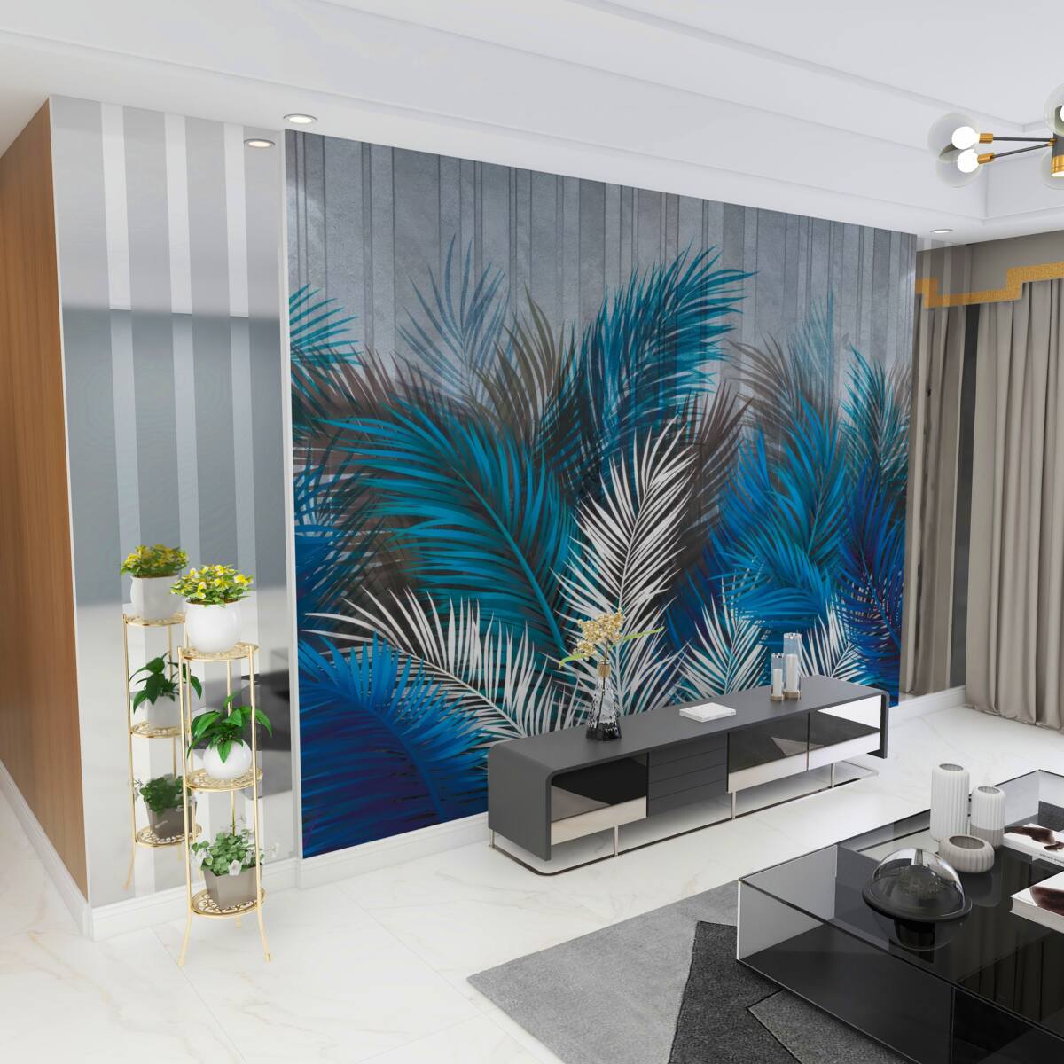 Fototapeta Wielokolorowe liście paproci