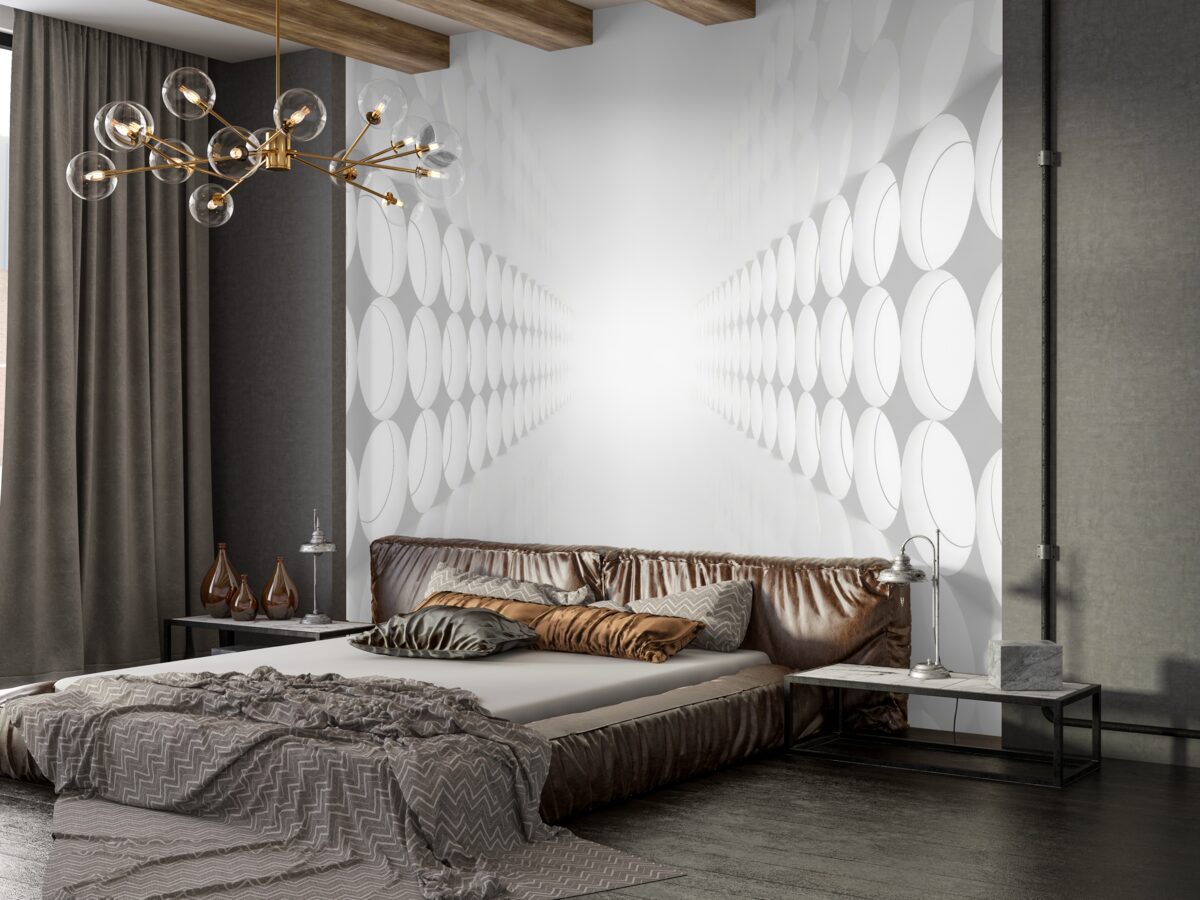 Fototapeta Biały tunel ze światłem na końcu