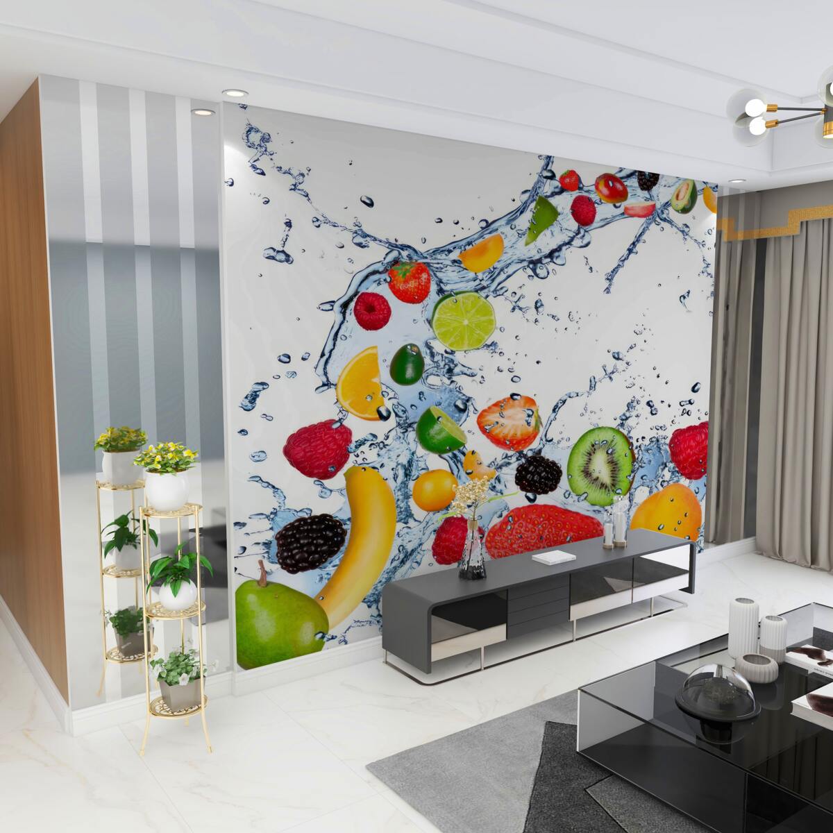 Fototapeta Pokrój owoce w wodzie