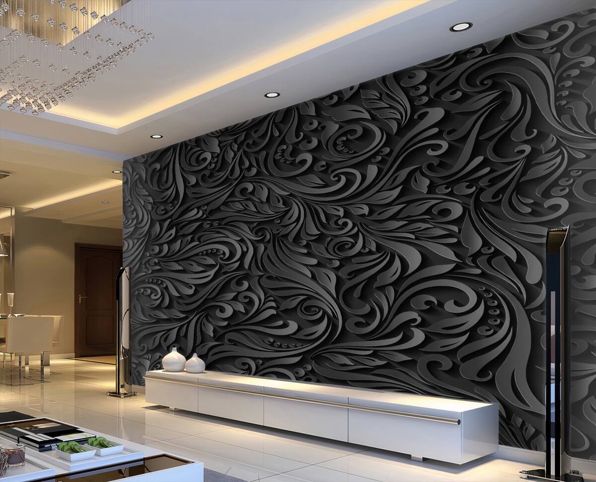 Fototapeta Czarne loki o różnych kształtach