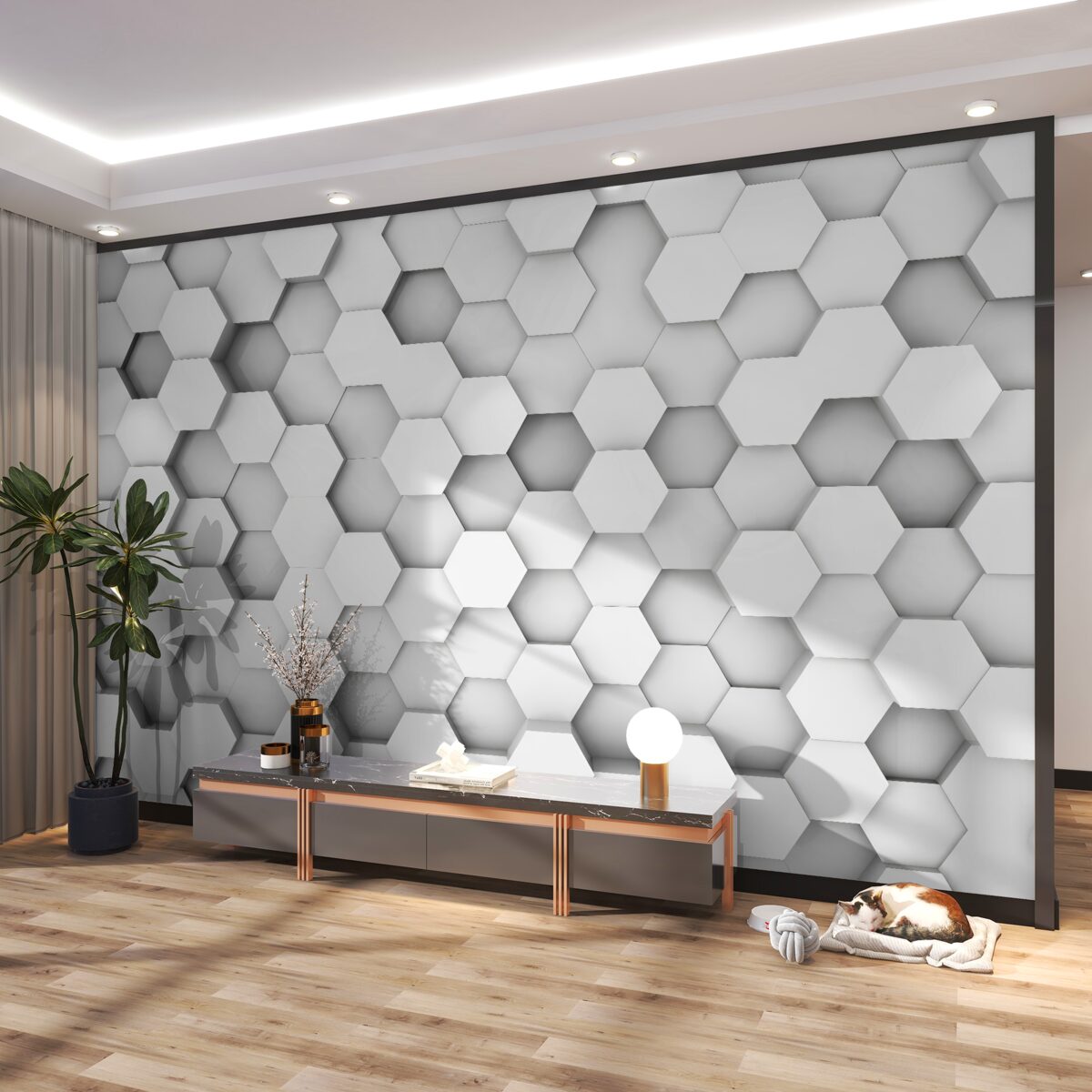 Fototapeta Otwórz tło sześciokątów