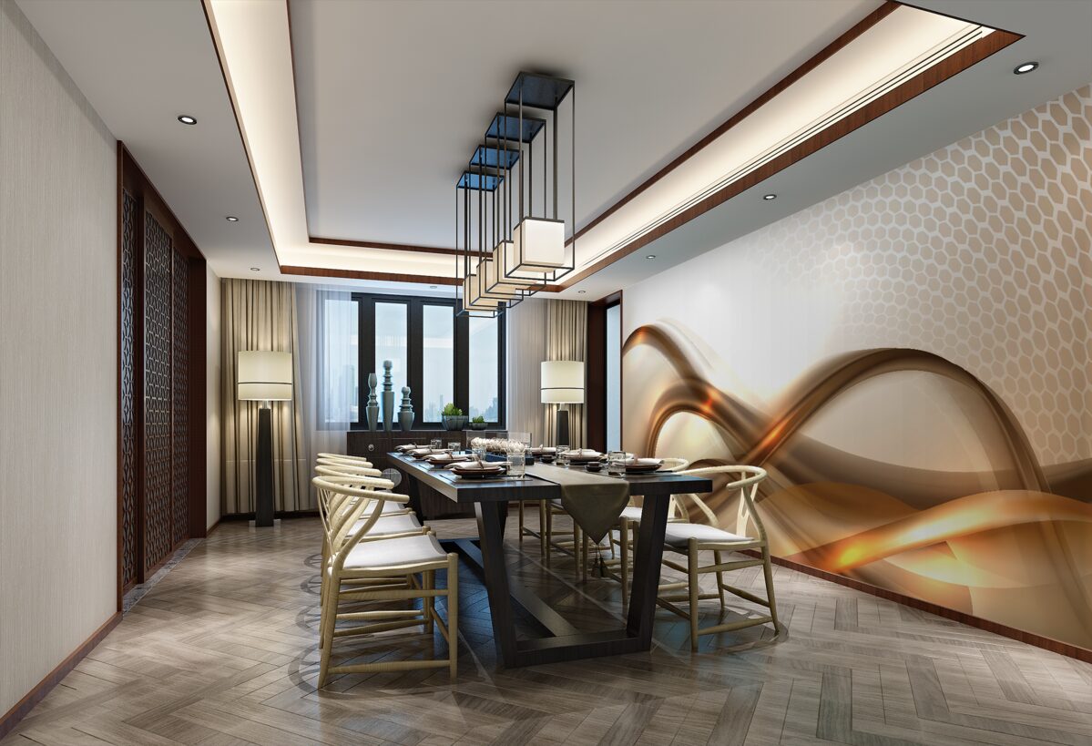 Fototapeta Złote zakrzywione linie