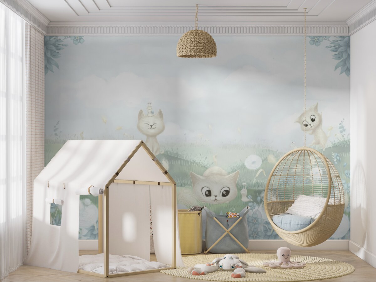 Fototapeta Koty na zielonej łące