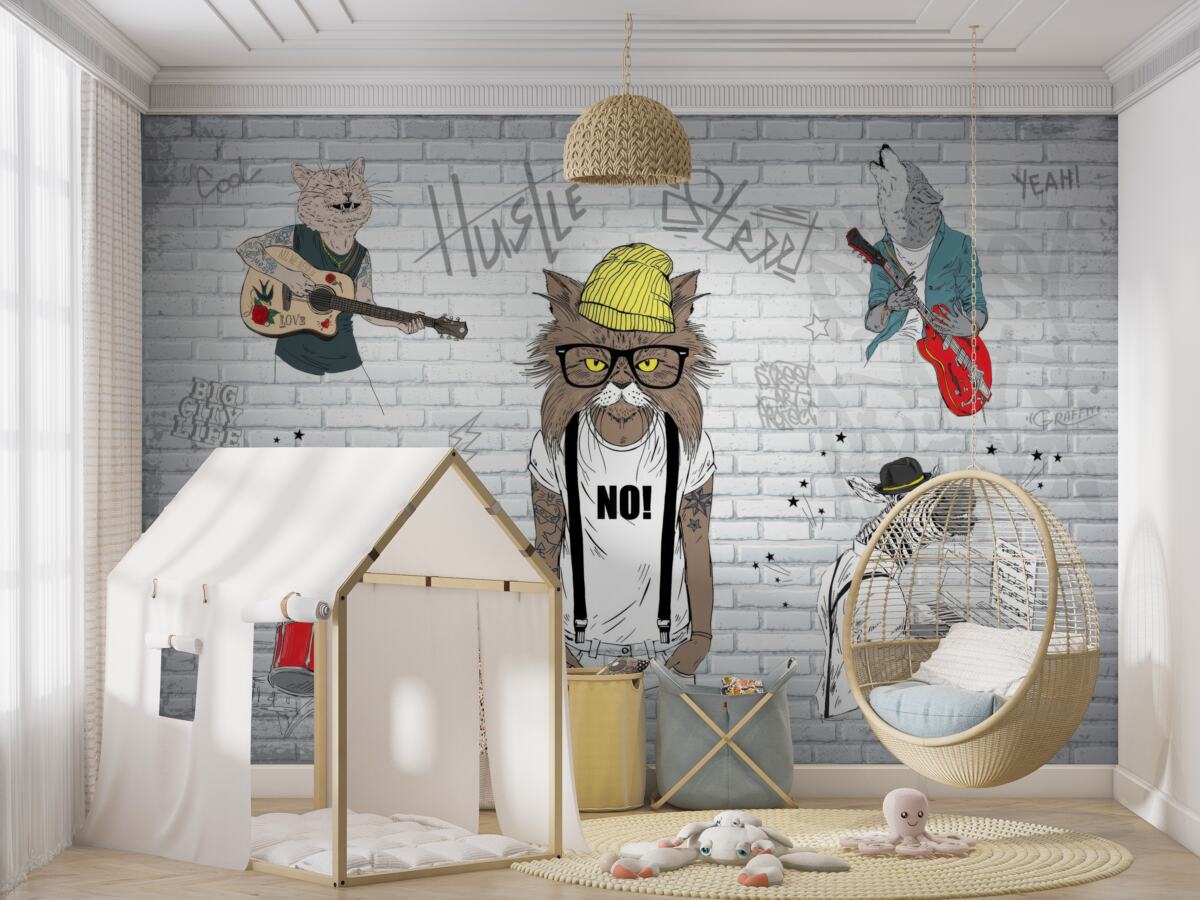 Fototapeta Zwierzęta malowane jako muzycy