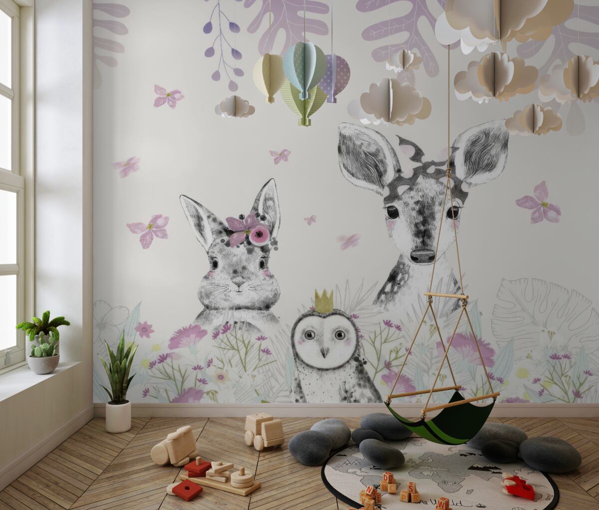 Fototapeta Zwierzęta na jasnym tle