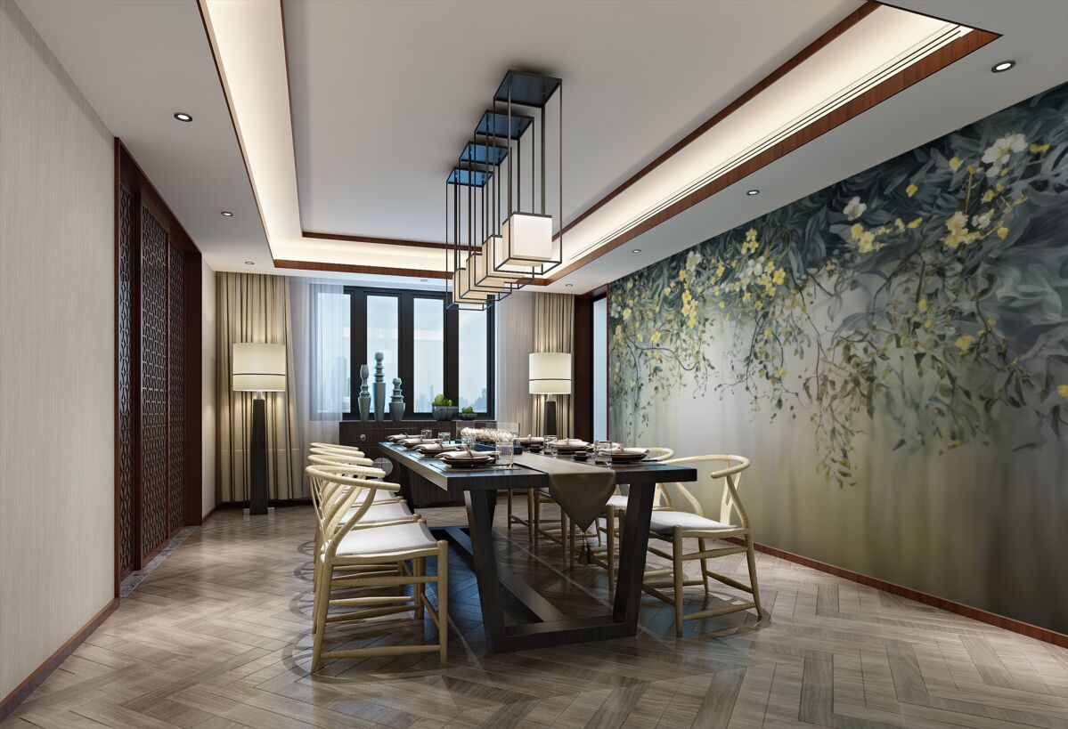 Fototapeta Wiszące zielone rośliny z żółtymi kwiatami