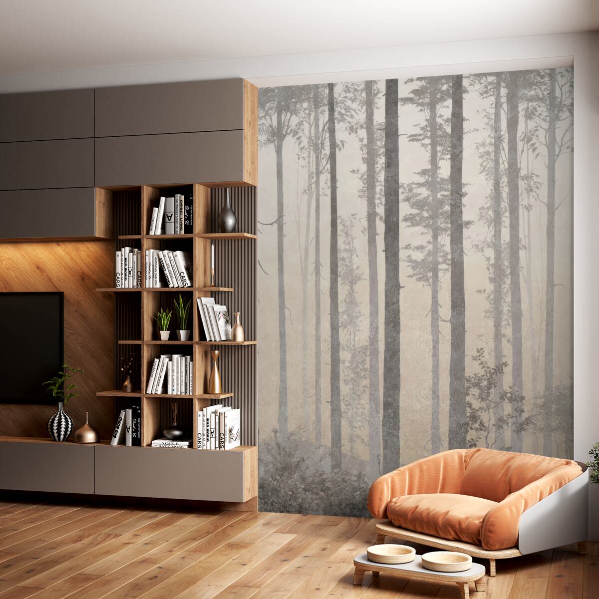 Fototapeta Mglisty Las