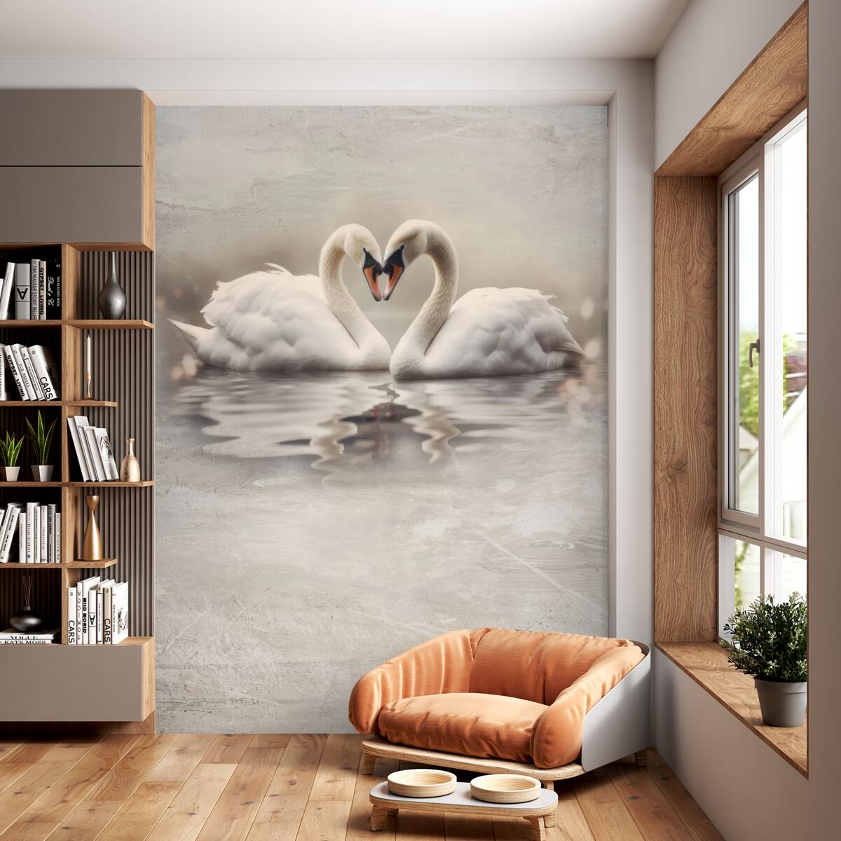 Fototapeta Dwa białe łabędzie