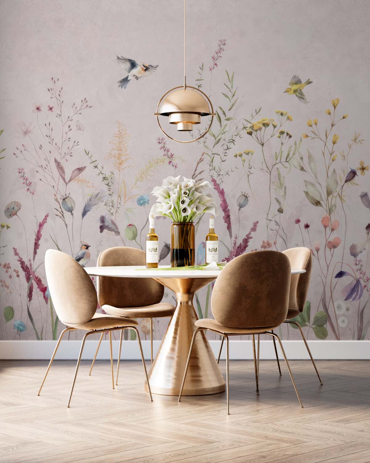 Fototapeta Rośliny i ptaki