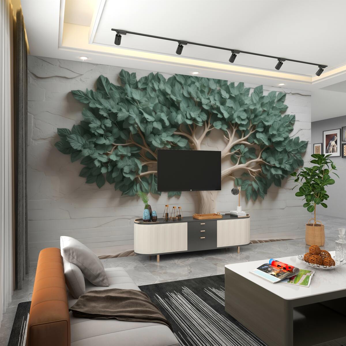 Fototapeta Drzewo o bogatych zielonych liściach