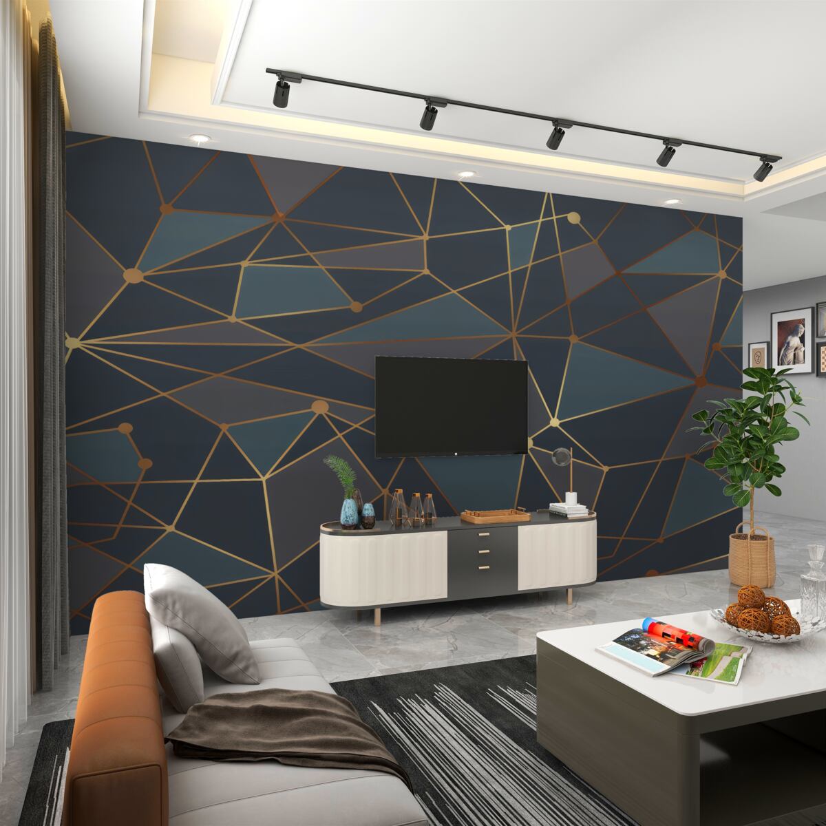 Fototapeta Ciemne tło geometryczne