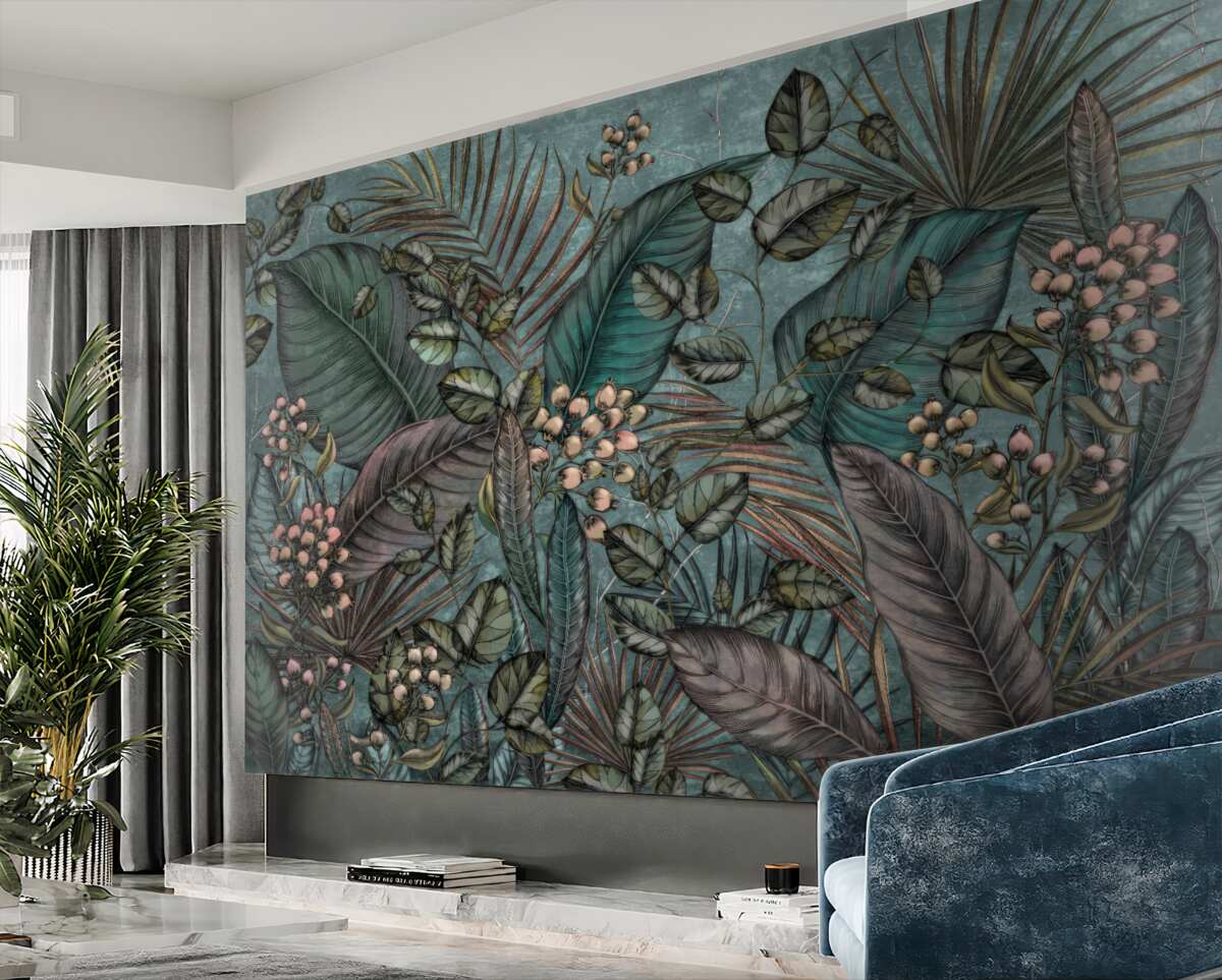 Fototapeta Ciemne tło liści