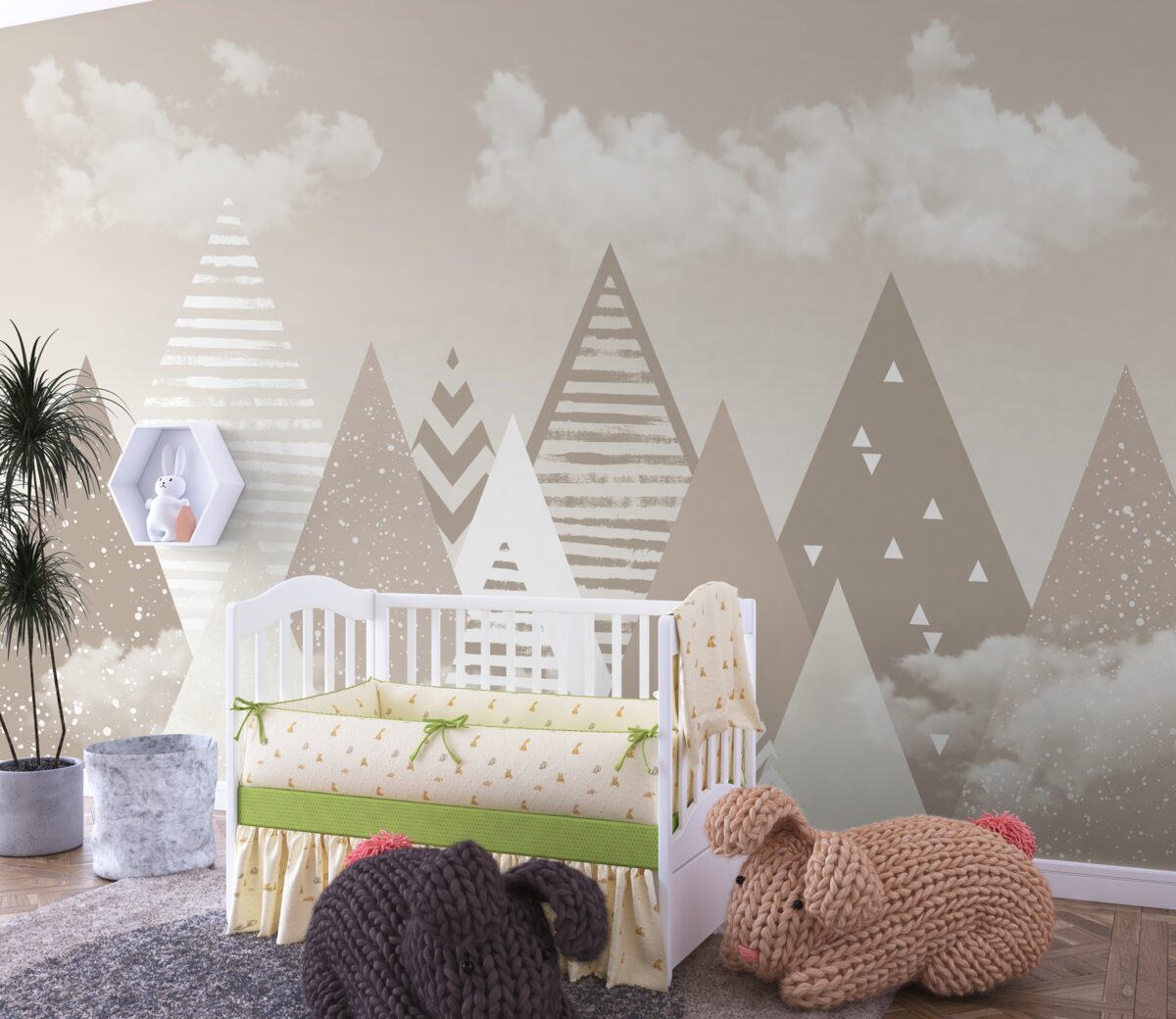 Fototapeta Streszczenie góry z chmurami