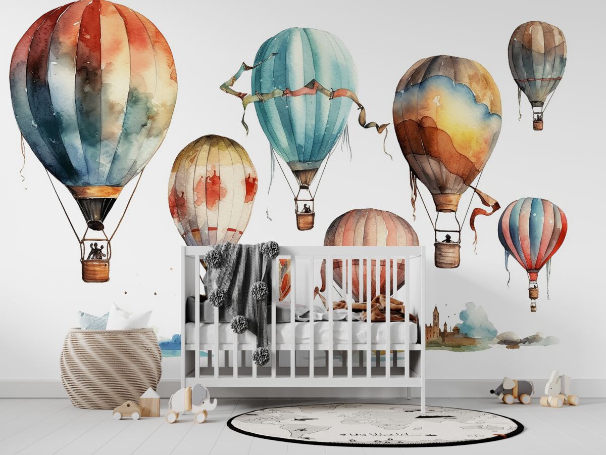 Fototapeta Parada balonów nad miastem