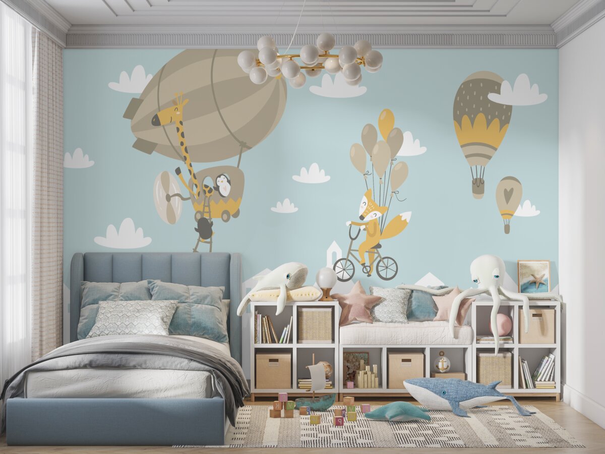 Fototapeta Zwierzęta podbijają niebo w transportach