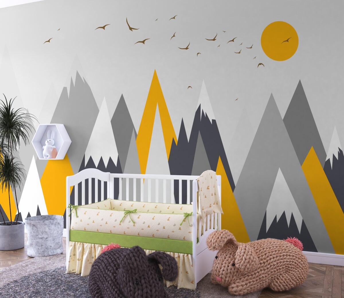 Fototapeta Jasne słońce zakrywa szczyty gór