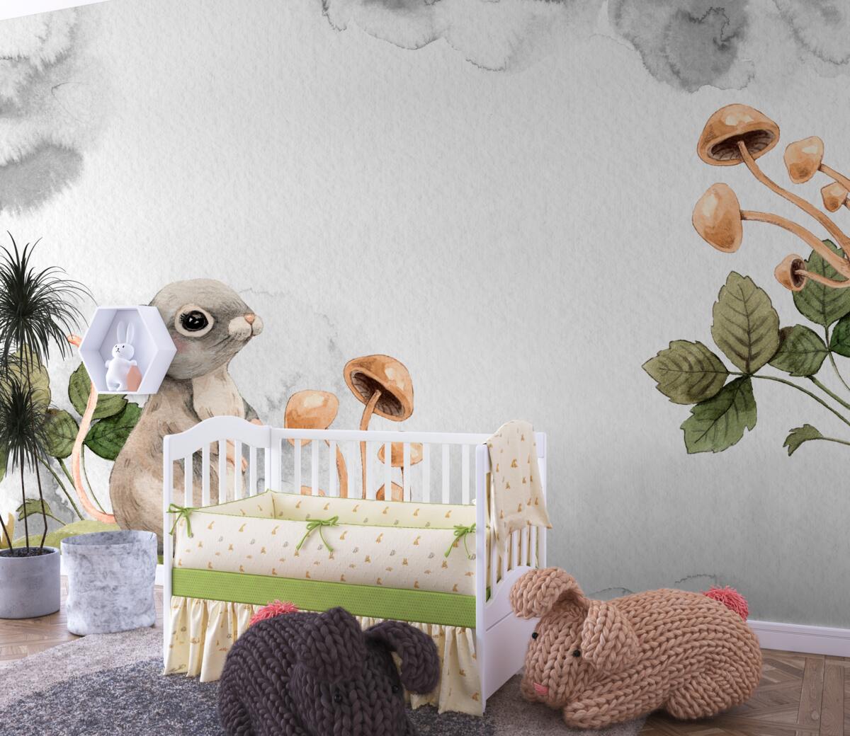 Fototapeta Mysz szuka sposobu na zerwanie grzyba